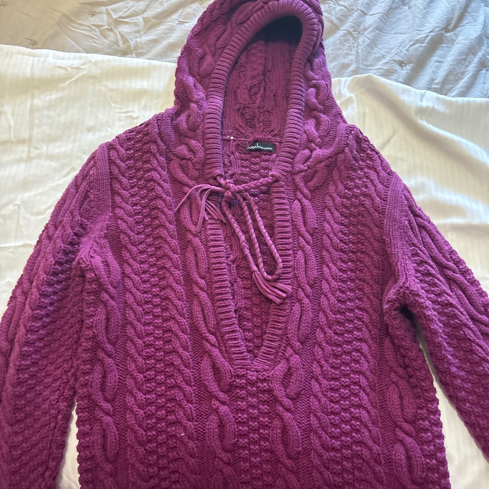 A purple hoodie sweater